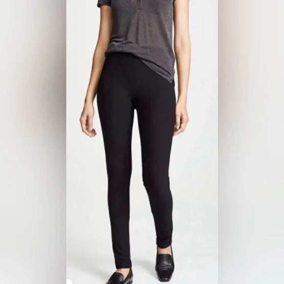 Theory HIGH-WAIST ECO NEW BI-STRETCH LEGGINGS IN BLACK - Picture 10 of 10
